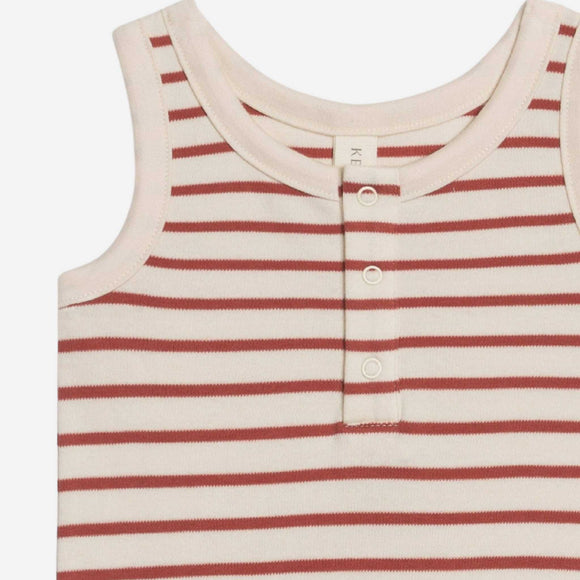 Colored Organics - Nile Romper - Ron Stripe / Barn