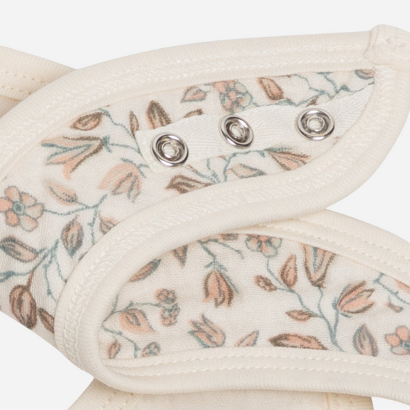 Colored Organics - Organic 2-Pack Muslin Bibs - Yuma Floral + Ivory