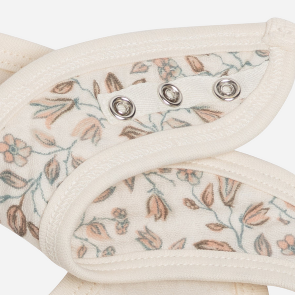Colored Organics - Organic 2-Pack Muslin Bibs - Yuma Floral + Ivory