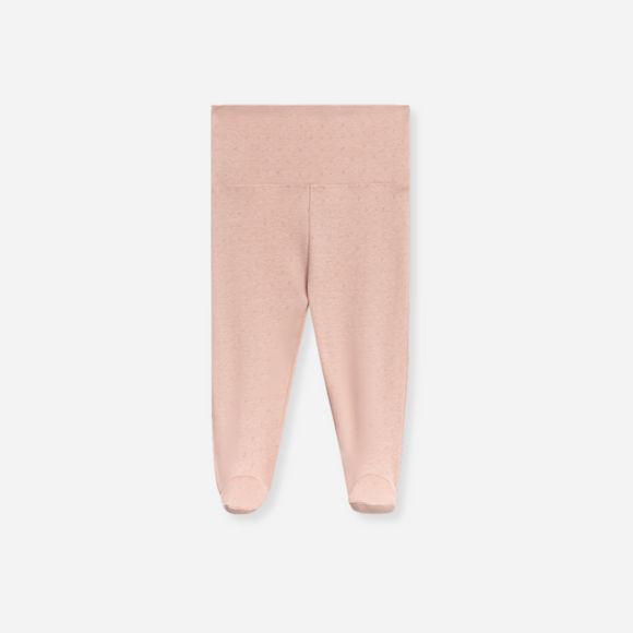 Colored Organics - Organic Baby Chloe Pointelle Footed Pant - Ballet