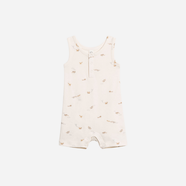 Colored Organics - Organic Baby Nile Romper - Airplane / Mist