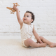 Colored Organics - Organic Baby Nile Romper - Airplane / Mist