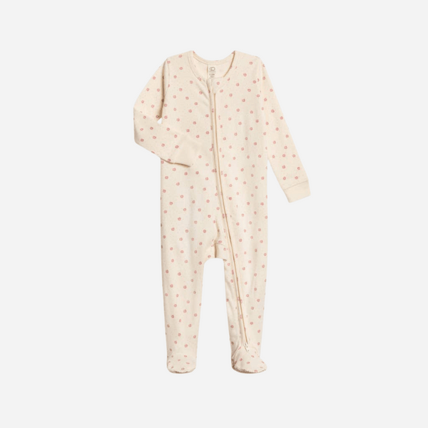 Colored Organics - Organic Baby Peyton Footed Sleeper - Carla Floral / Punch