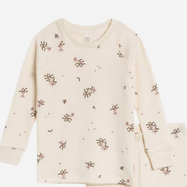 Colored Organics - Organic Baby & Kids Long Sleeve Jammies - Mistletoe/Mulberry