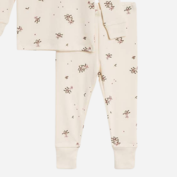 Colored Organics - Organic Baby & Kids Long Sleeve Jammies - Mistletoe/Mulberry