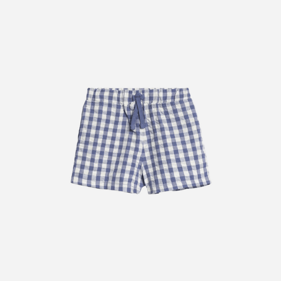 Colored Organics - Organic Baby & Kids Nixie Seersucker Short - Marino Gingham