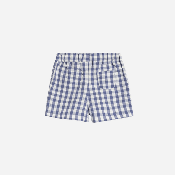 Colored Organics - Organic Baby & Kids Nixie Seersucker Short - Marino Gingham