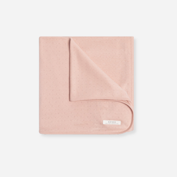 Colored Organics - Organic Cotton Pointelle Baby Blanket - Ballet