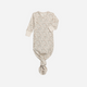 Colored Organics - Organic Newborn Indy Kimono Gown - Yuma Floral/Teal+Taupe