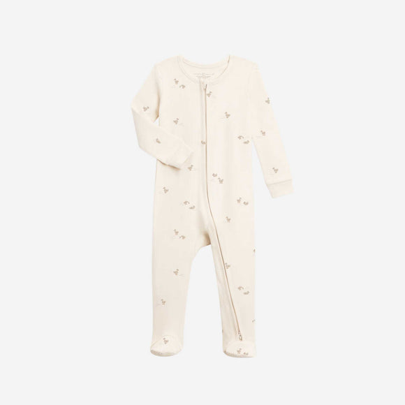 Colored Organics - Peyton Zipper Sleeper - Duck / Oat + Chai