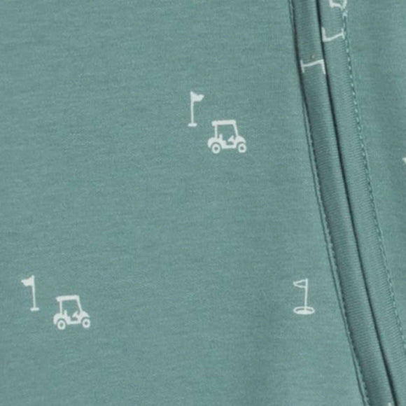 Colored Organics - Peyton Zipper Sleeper - Fairway / Laguna + Powder