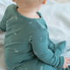 Colored Organics - Peyton Zipper Sleeper - Fairway / Laguna + Powder