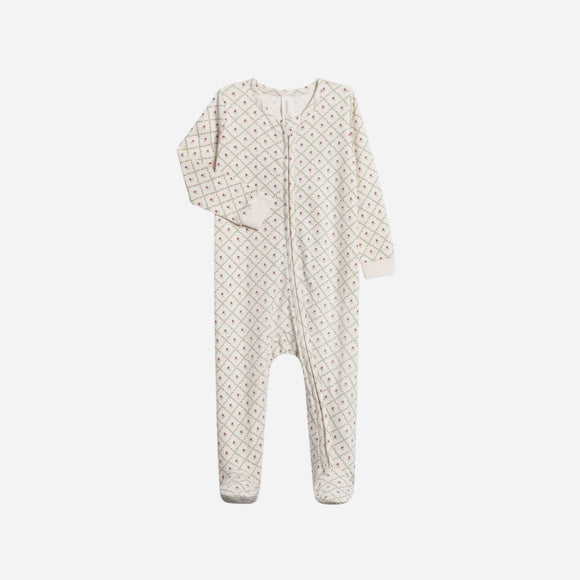 Colored Organics -  Peyton Zipper Sleeper - Hedge Floral
