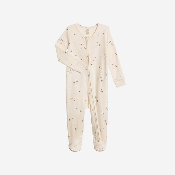 Colored Organics -Peyton Zipper Sleeper - Moon / Taupe