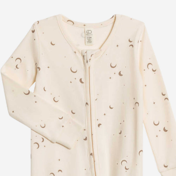 Colored Organics -Peyton Zipper Sleeper - Moon / Taupe