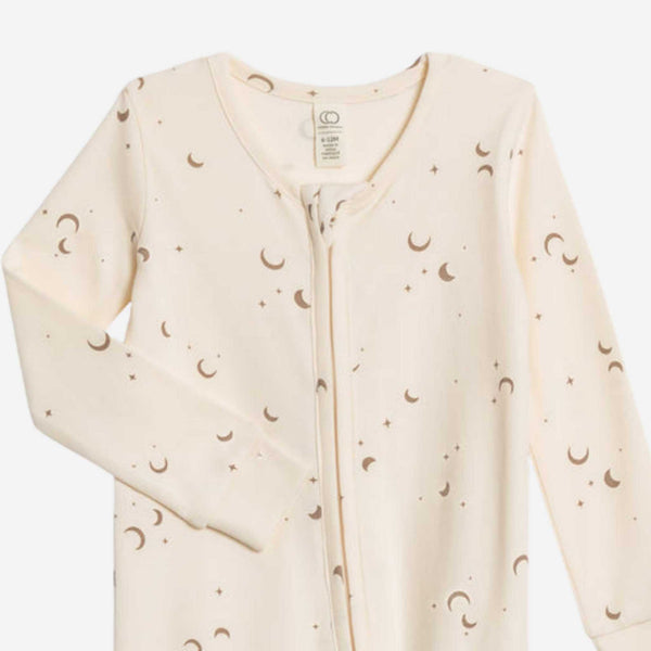 Colored Organics - Peyton Zipper Sleeper - Moon / Taupe