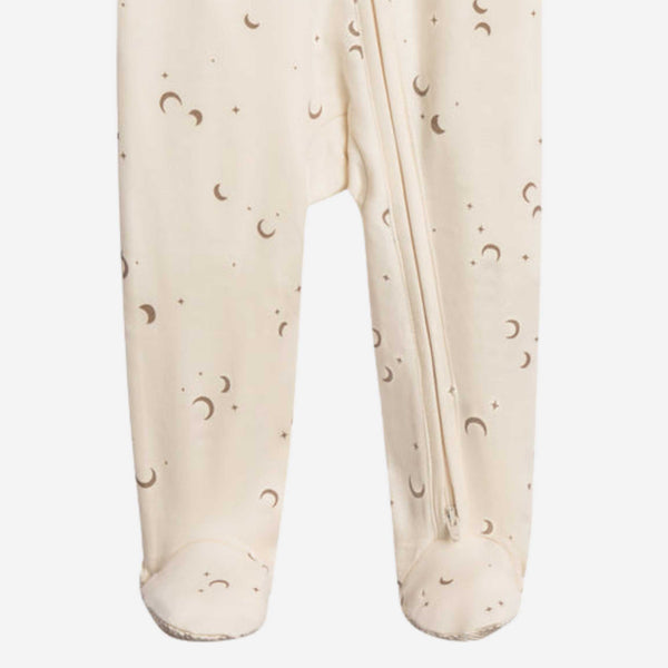 Colored Organics -Peyton Zipper Sleeper - Moon / Taupe