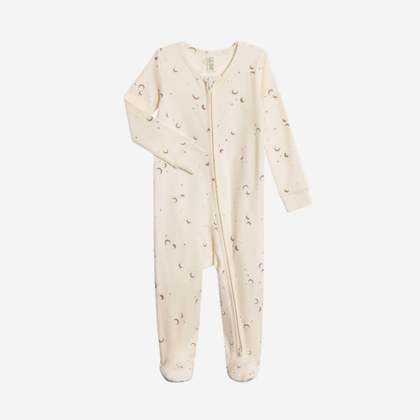 Colored Organics - Peyton Zipper Sleeper - Moon / Taupe