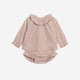 Colored Organics - Poplin Ruffle Collar Shirt & Bloomer Set - Mauve Gingham