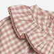 Colored Organics - Poplin Ruffle Collar Shirt - Mauve Gingham