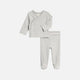 Colored Organics - Riley 2 Piece Kimono Wrap Top and Pant Set - Ballet Stripe
