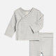 Colored Organics - Riley 2 Piece Kimono Wrap Top and Pant Set - Ballet Stripe
