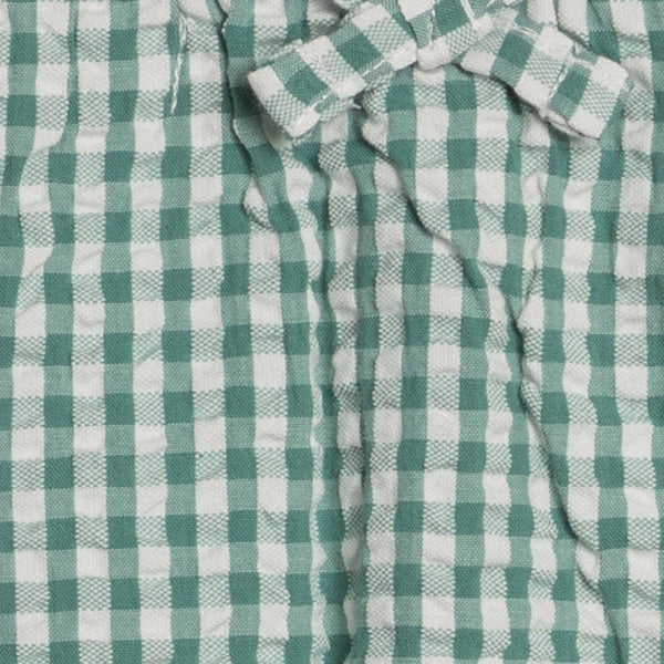 Colored Organics - Rosalie Seersucker Ruffle Bubble Romper - Laguna Gingham