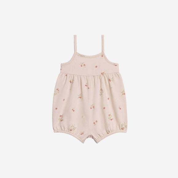 Colored Organics - Sosi Tank Romper - Raspberries / Shell + Mint