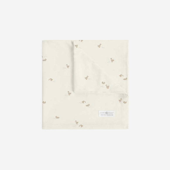 Colored Organics - Swaddle Blanket - Duck / Oat + Chai