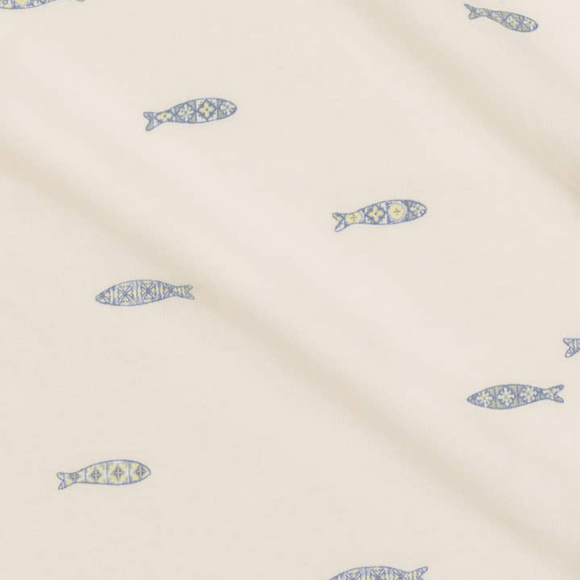 Colored Organics - Swaddle Blanket - Fish Marino / Rain