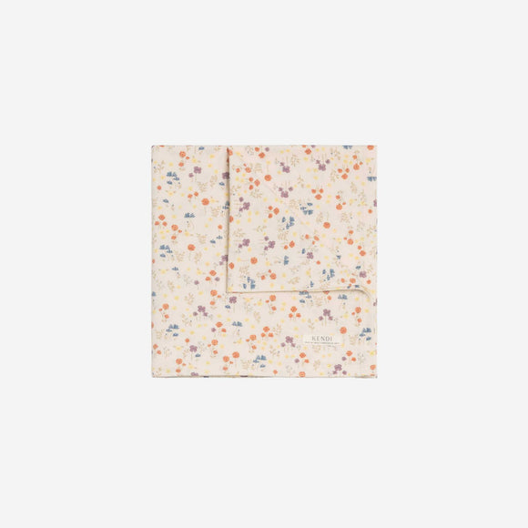 Colored Organics - Swaddle Blanket - Margot Floral / Barn + Sea