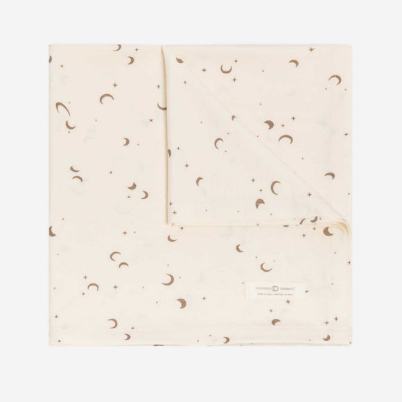 Colored Organics - Swaddle Blanket - Moon / Taupe