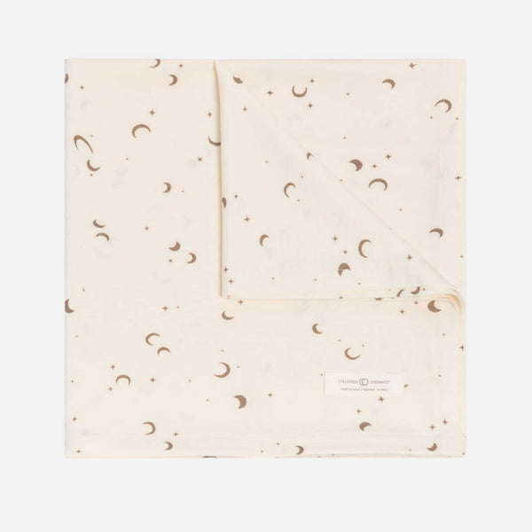 Colored Organics - Swaddle Blanket - Moon / Taupe