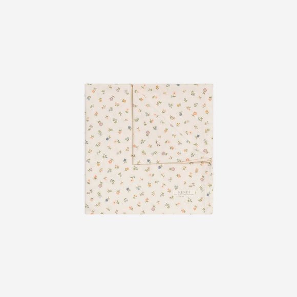Colored Organics - Swaddle Blanket - Petaline Floral / Fog + Fern