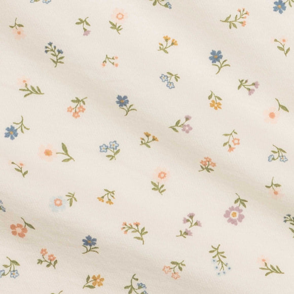 Colored Organics - Swaddle Blanket - Petaline Floral / Fog + Fern