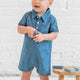 Colored Organics - Ted Chambray Collared Romper