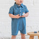 Colored Organics - Ted Chambray Collared Romper