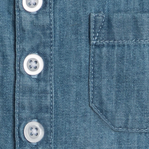 Colored Organics - Ted Chambray Collared Romper
