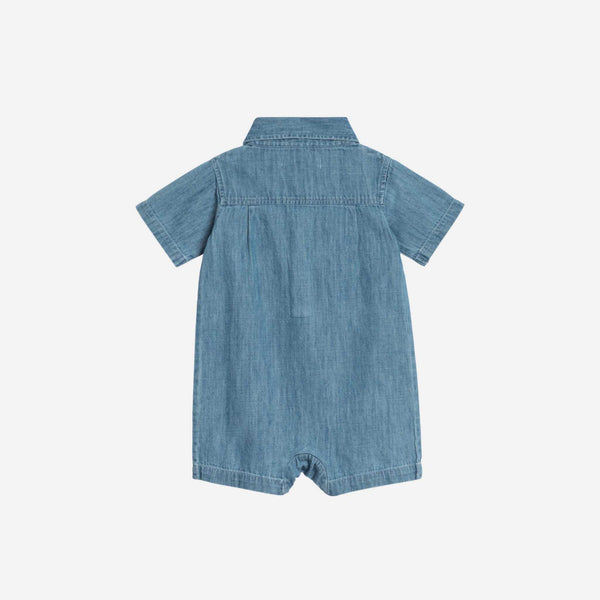 Colored Organics - Ted Chambray Collared Romper