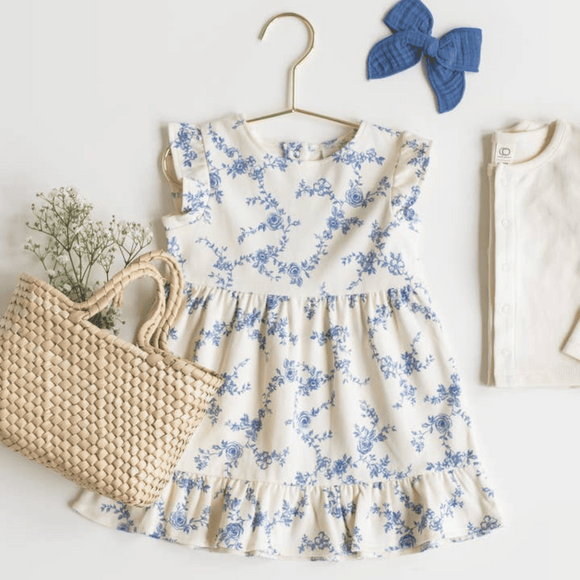 Colored Organics - Tilly Tiered Dress Serena Floral Rain