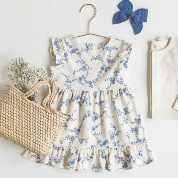 Colored Organics - Tilly Tiered Dress Serena Floral Rain