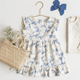 Colored Organics - Tilly Tiered Dress Serena Floral Rain