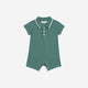 Colored Organics - Walter Pique Polo Romper - Laguna