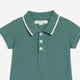 Colored Organics - Walter Pique Polo Romper - Laguna