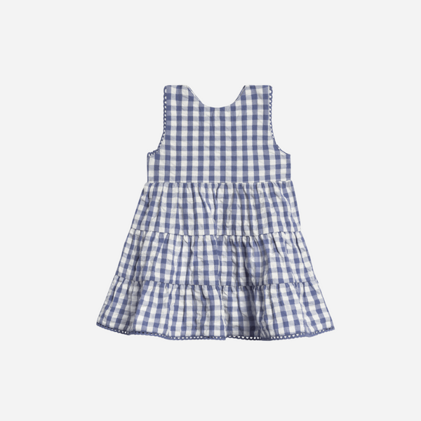 Colored Organics - Zoey Seersucker Tiered Dress Gingham