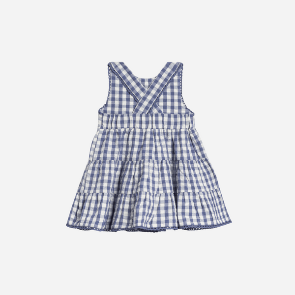 Colored Organics - Zoey Seersucker Tiered Dress Gingham