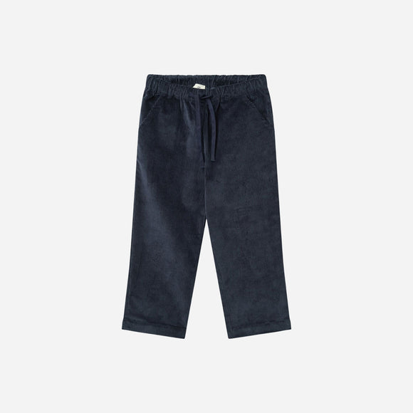 Copenhagen Colors - Corduroy Pants with Adjustable Waist - Navy