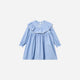Copenhagen Colors - Dress with Frill & Star Embroidery - Endless Blue