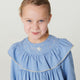 Copenhagen Colors - Dress with Frill & Star Embroidery - Endless Blue