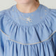 Copenhagen Colors - Dress with Frill & Star Embroidery - Endless Blue